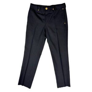 Givinchy Pants Black Flat Front Golf Buttons Chino Pants Men's 30X30